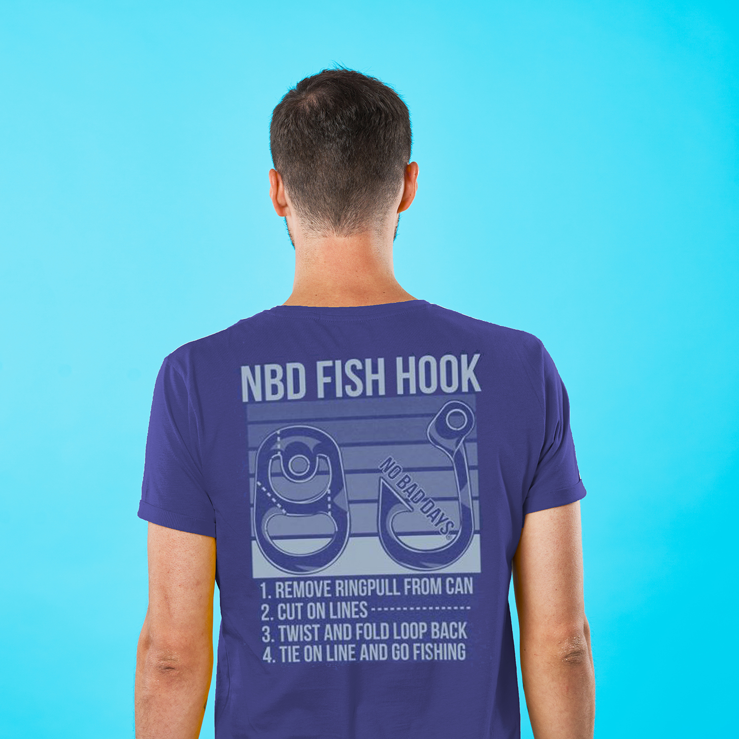 No Bad Days Fish Hook Tee Shirt No Bad Days Fish Hook Tee Shirt
