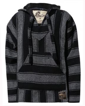 No Bad Days Baja Hoodie - Slate Black Diamond Pattern