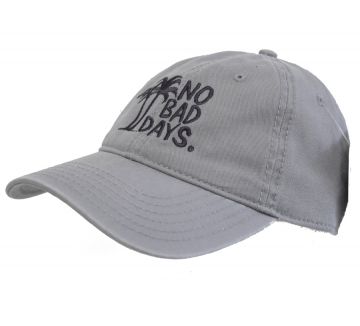 No Bad Days Garment Washed Superior Combed Cotton Twill Six Panel Cap - Gray