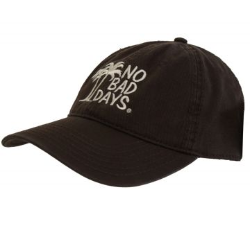 No Bad Days Garment Washed Superior Combed Cotton Twill Six Panel Cap - Brown