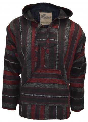 No Bad Days Baja Hoodie Burgundy Red Gray Black White Diamond