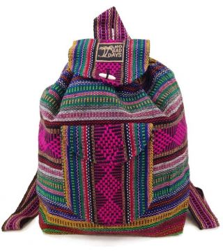 NO BAD DAYS ® Baja Backpack - Hot Pink Green MultiColor Stripes