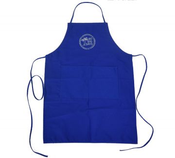 No Bad Days 7.5 oz. Two Pocket Full Length Adjustable Bib Cotton Twill Apron - Royal