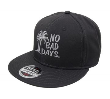 No Bad Days Superior Cotton Twill Flat Visor Snapback Pro-Style - Charcoal