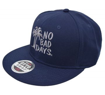 No Bad Days Superior Cotton Twill Flat Visor Snapback Pro-Style - Navy