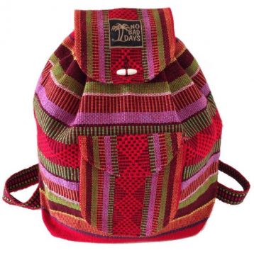NO BAD DAYS ® Baja Backpack - Red Pink Green MultiColor