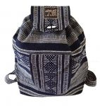No Bad Days Baja Backpack Indian Bag Mexico - Navy Blue Black White Gray Stripes